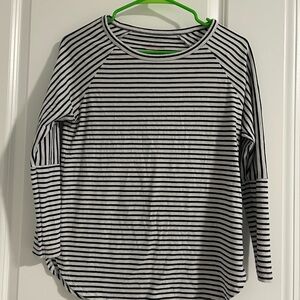 Vineyard Vines Navy and White Striped Long Sleeve Shirt